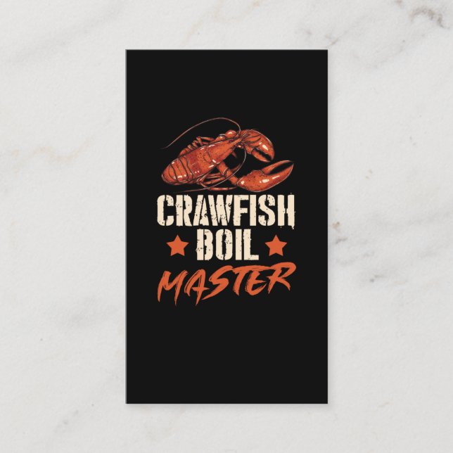 Crawfish Boil Master Sea Food Crayfish Cook Business Card (Front)