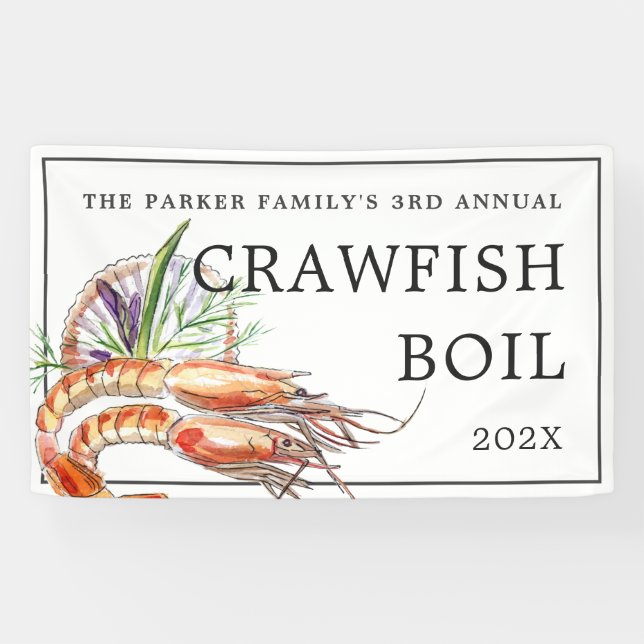 Crawfish Boil Party Banner (Horizontal)