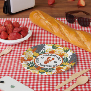 Crawfish Boil Party –Cajun Seafood Celebration Paper Plate