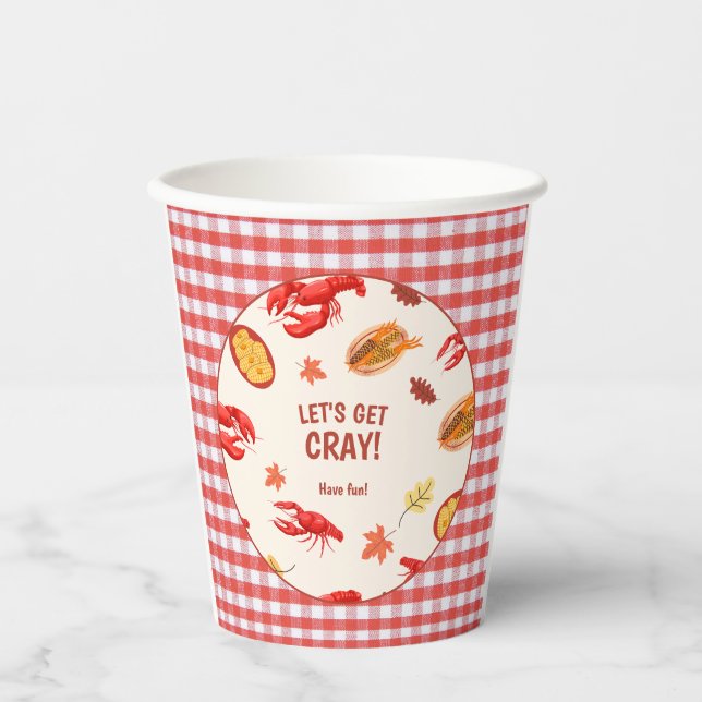 Crawfish Boil Party Picnic Celebration Cute Paper Cups (Front)