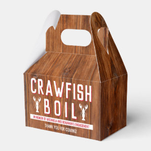 Crawfish Boil Rustic Couple Shower Engagement Favor Box