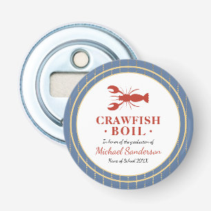 Crawfish Boil Seafood Blue Graduation Party Favour Bottle Opener