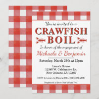 Crawfish Boil Seafood Engagement Party Invitation
