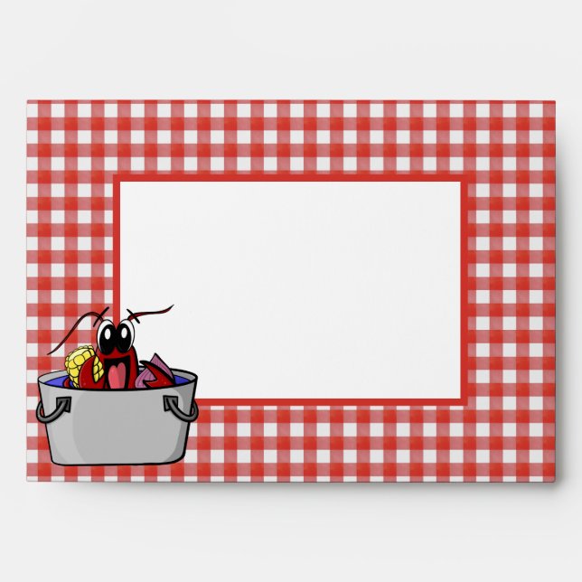 Crawfish Boil Seafood Party Picnic Family Reunion Envelope (Front)