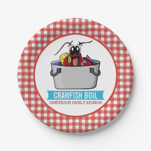Crawfish Boil Seafood Party Picnic Family Reunion Paper Plate