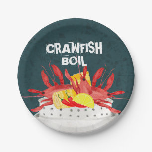 Crawfish Boil Seafood Summer Party Paper Plate