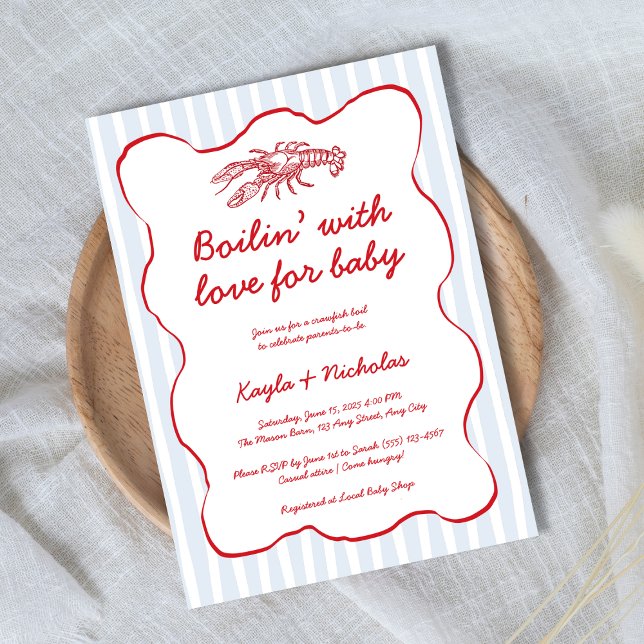 Crawfish Boil Southern Baby Shower Invitation (Crawfish Boil Southern Baby Shower Invitation)