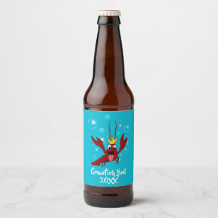 Crawfish Boil with the Crawfish King Beer Bottle Label