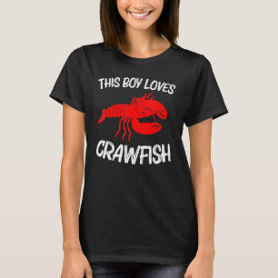 Crawfish Boys Kids Crayfish Crawfish Eating T-Shirt
