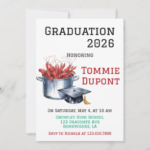 Crawfish & Caps: A Boiled Graduation Celebration Invitation