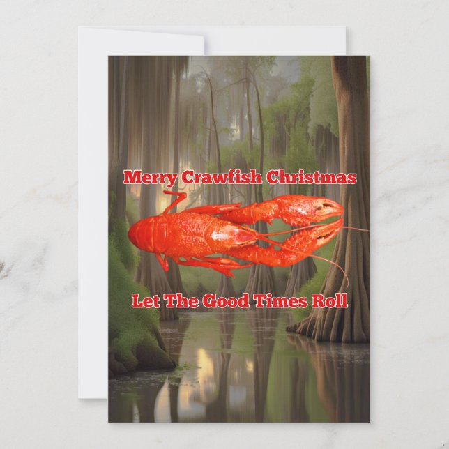 Crawfish Christmas Card (Front)