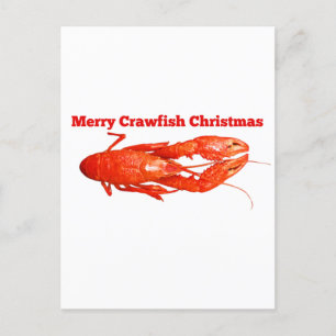 Crawfish Christmas Holiday Postcard