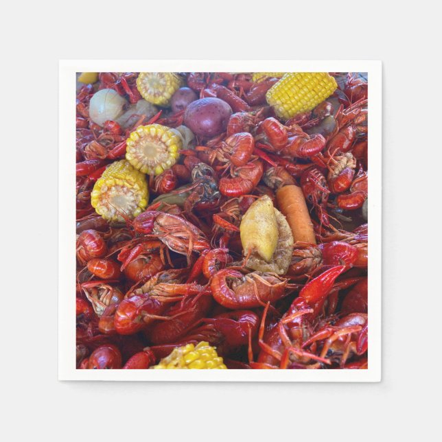 crawfish cocktail napkin (Front)