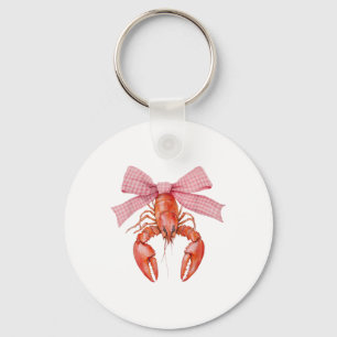 Crawfish Coquette Bow Crawfish Boil Lobster Cajun  Keychain