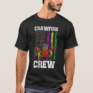 Crawfish Crew Funny Crawfish Beads Mardi Gras Us F T-Shirt