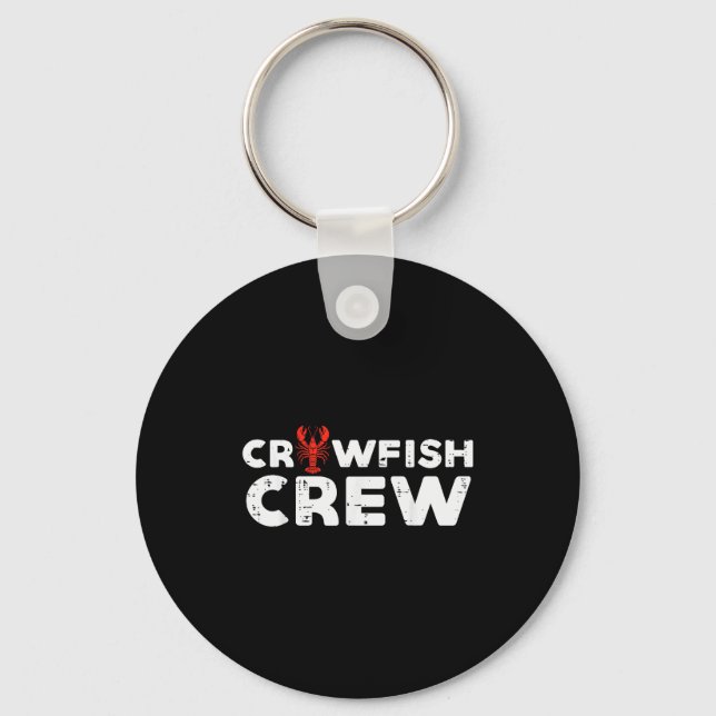 Crawfish Crew Funny Crayfish Cajun Matching Men Wo Keychain (Front)