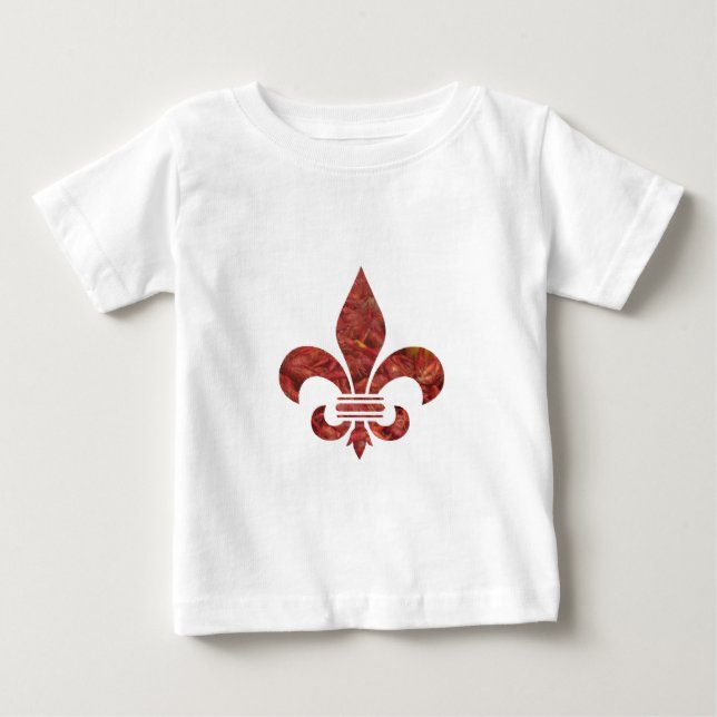 Crawfish Fleu de Lis Baby T-Shirt (Front)