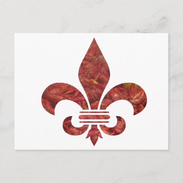 Crawfish Fleu de Lis Postcard (Front)