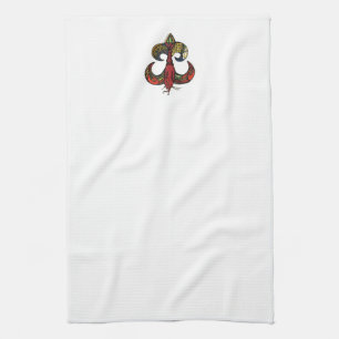 Crawfish Fleur De Lis Dish Towel
