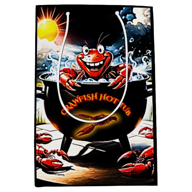 Crawfish Hot Tub Medium Gift Bag (Front)