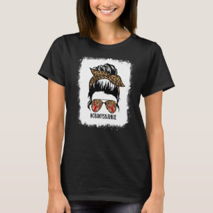 Crawfish Junkie Leopard Messy Bun  Crawfish Boil C T-Shirt