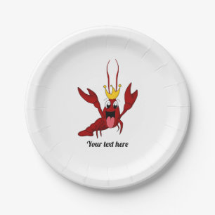 Crawfish King Paper Plate