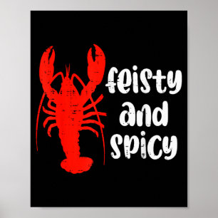 Crawfish Lobster Feisty And Scy Crayfish Men Women Poster