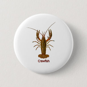 Crawfish Logo 2 Inch Round Button