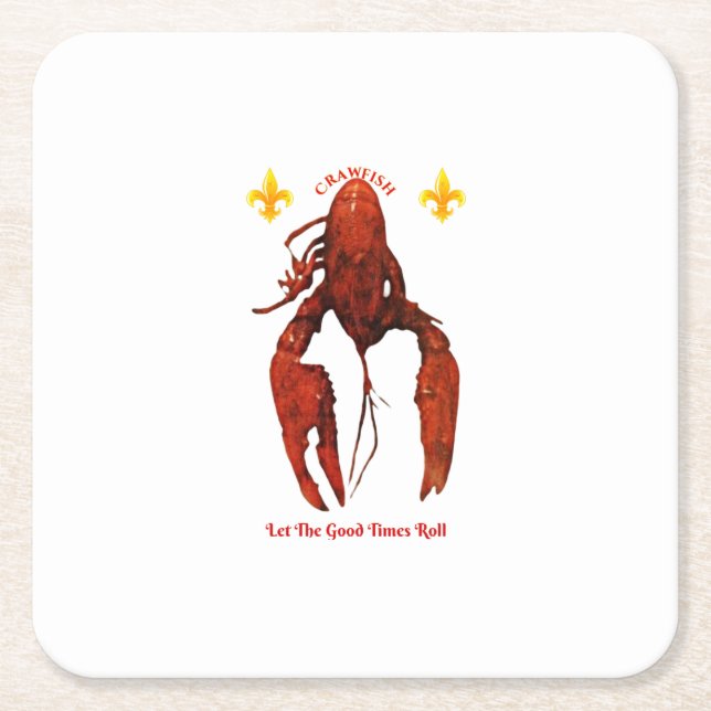 Crawfish Paper Coaster (Front)