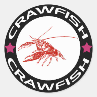 crawfish-ring (red-1) classic round sticker