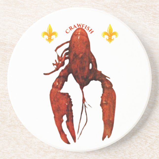 Crawfish Sandstone Coaster (Front)
