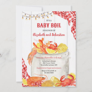 Crawfish Seafood Boil Baby Shower Invitation