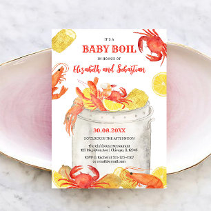 Crawfish Seafood Boil Baby Shower Invitation