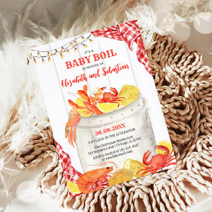 Crawfish Seafood Boil Baby Shower Invitation
