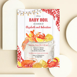 Crawfish Seafood Boil Baby Shower Invitation