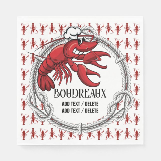 Crawfish Seafood Cajun THEME  Napkin (Front)