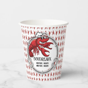 Crawfish Seafood Cajun THEME Paper Cups
