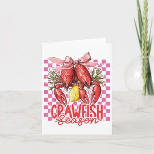 Crawfish Season Crawfish Boil Lobster Cajun Men Wo Card