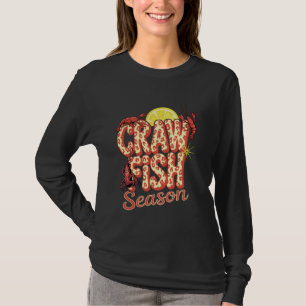 Crawfish Season Leopard and Funny Crawfish Boil Lo T-Shirt