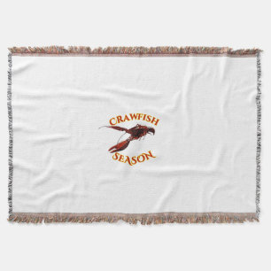Crawfish Season Throw Blanket