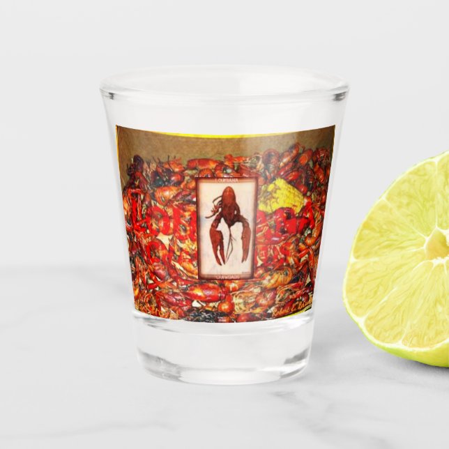 Crawfish Shot Glass (Front)