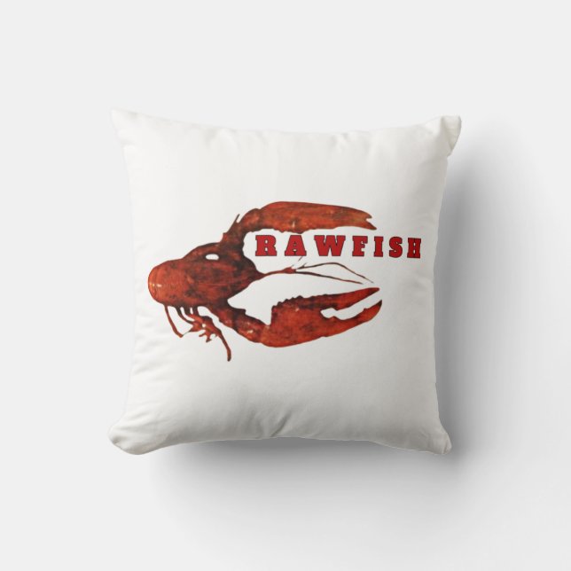 Crawfish Throw Pillow (Front)