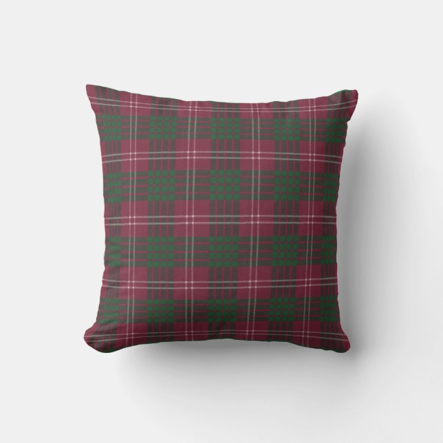 Crawford Ancient Original Scottish Tartan Throw Pillow (Front)