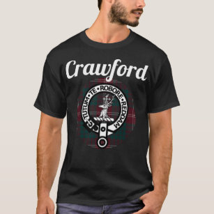 Crawford Clan Scottish Name Coat Of Arms Tartan T-Shirt