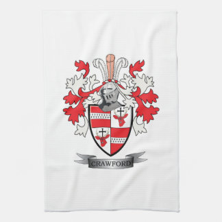 Crawford Family Crest Coat of Arms Kitchen Towel