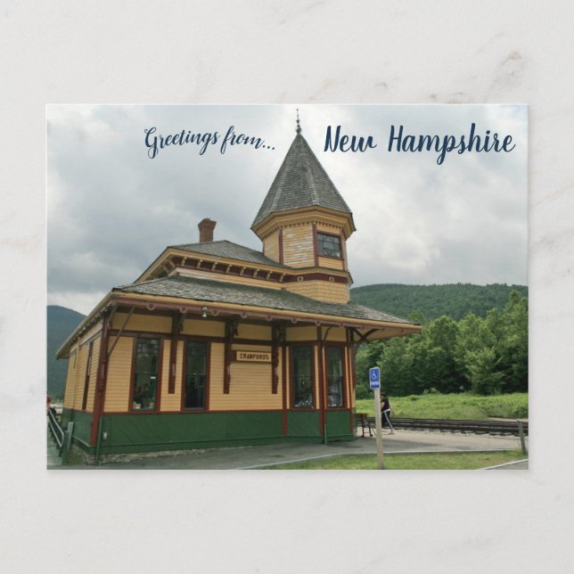 Crawford Notch Train Station New Hampshire Postcard (Front)