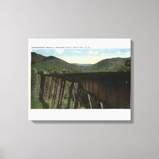 Crawford Notch View of Frankenstein Trestle Canvas Print (Front)