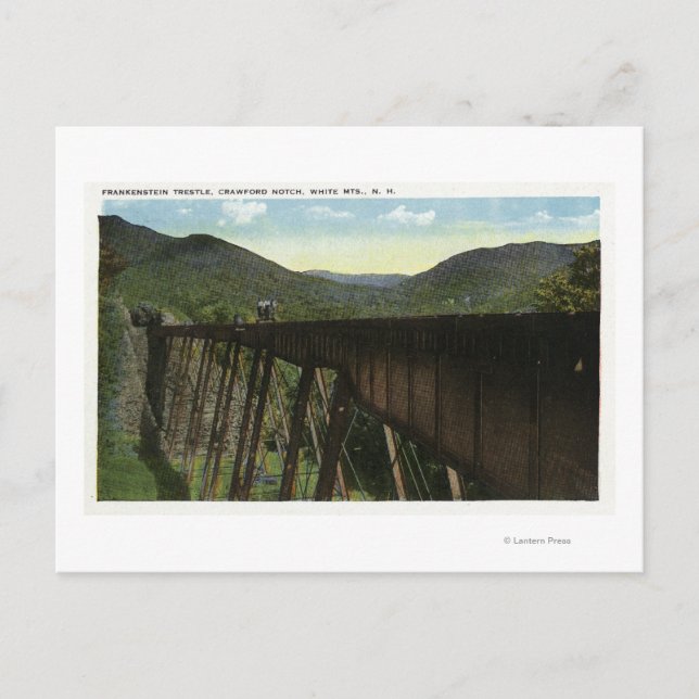 Crawford Notch View of Frankenstein Trestle Postcard (Front)