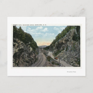 Crawford Notch View of the Double Gate Postcard