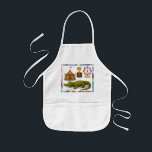Crawford, painted circus crocodile kids apron<br><div class="desc">Covered in dazzling painted patterns from snout to tail, Crawford marches proudly in every circus parade. Though he can easily snap a branch clean in two as part of his act, he’s friendly, surprisingly gentle, and a walking work of art. Children adore his bright scales and cheerful grin. Wherever Crawford...</div>